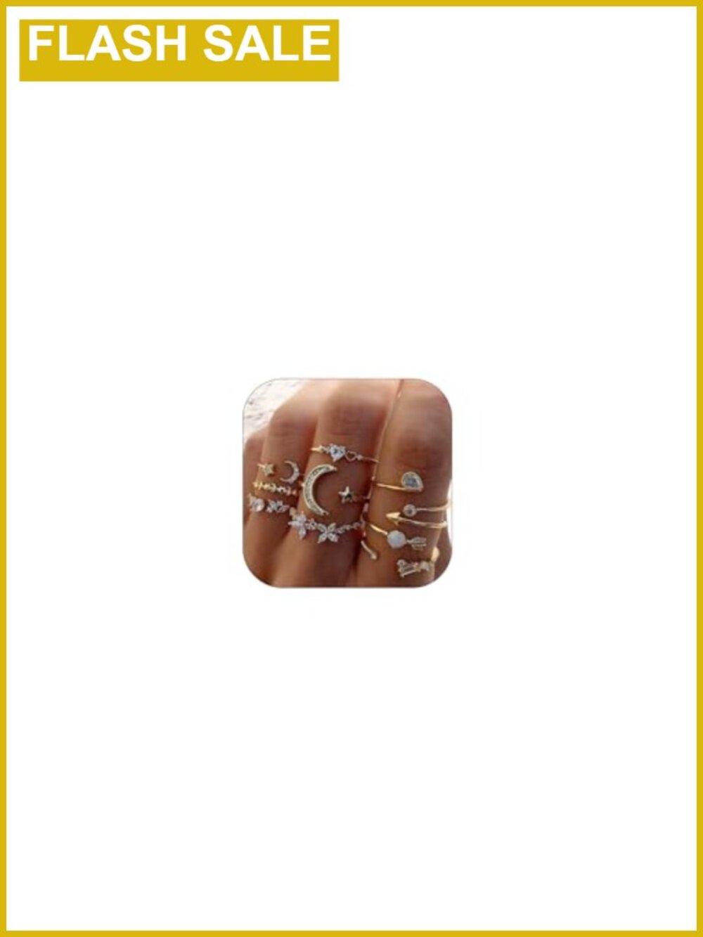 Stackable Rings for Women Teen Girls Adjustable Midi Ring Set
